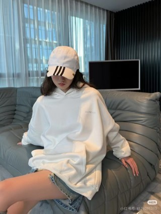 Balenciaga White Three Stripe Baseball Cap view 9