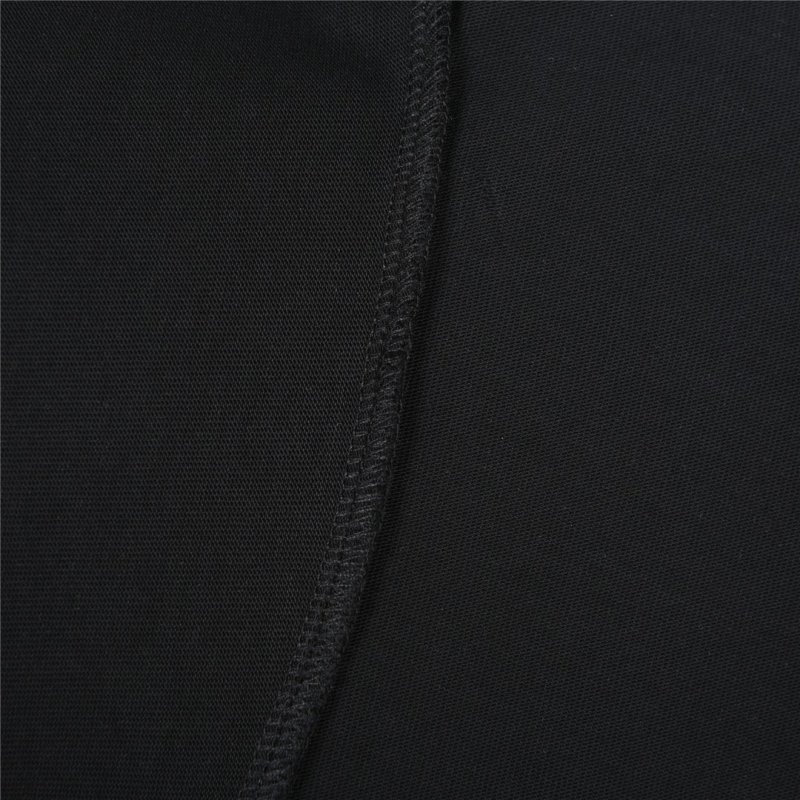 Black Graphic Logo T-Shirt with Blue Plaid Trim view