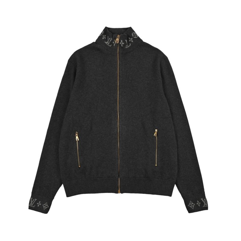Black & Grey Zip-Up Track Jacket view