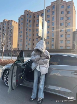 Premium Puffer Down Jacket Beige view 5