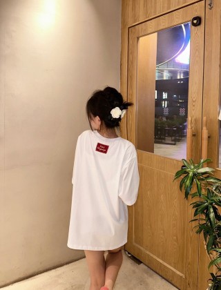 Gucci GG Logo Cream Short Sleeve T-Shirt view 4