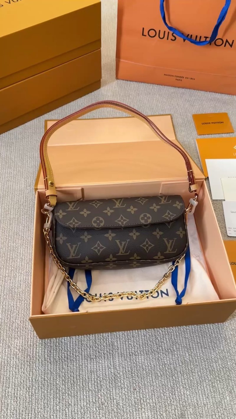 Louis Vuitton Monogram Canvas Shoulder Bag Black