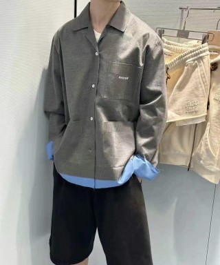 Essentials Charcoal Oversized Wool Blend Shirt Jacket