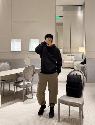Dior CD Logo Black Hoodie view 4