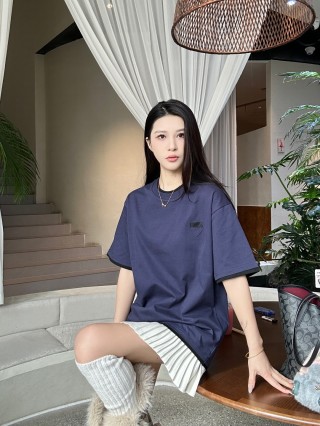 Prada Navy Blue Short Sleeve T-Shirt view 2