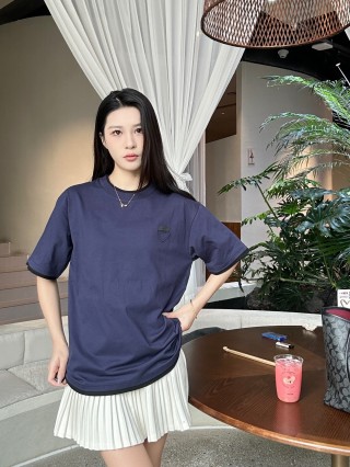 Prada Navy Blue Short Sleeve T-Shirt view 5