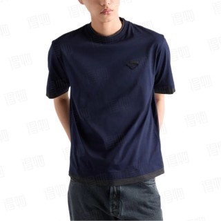 Prada Navy Blue Short Sleeve T-Shirt view 8
