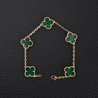 Van Cleef & Arpels Vintage Alhambra Green Malachite Bracelet