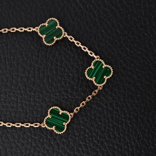 Van Cleef & Arpels Vintage Alhambra Green Malachite Bracelet view 4