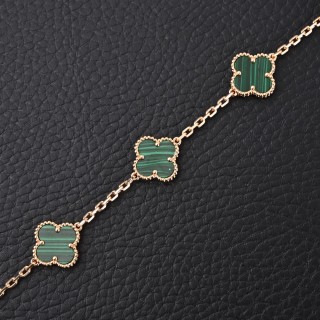 Van Cleef & Arpels Vintage Alhambra Green Malachite Bracelet view 5