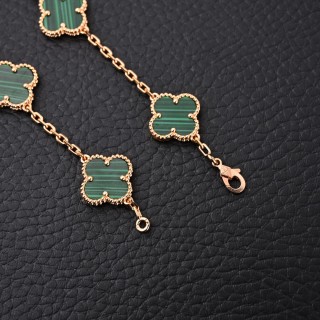 Van Cleef & Arpels Vintage Alhambra Green Malachite Bracelet view 6