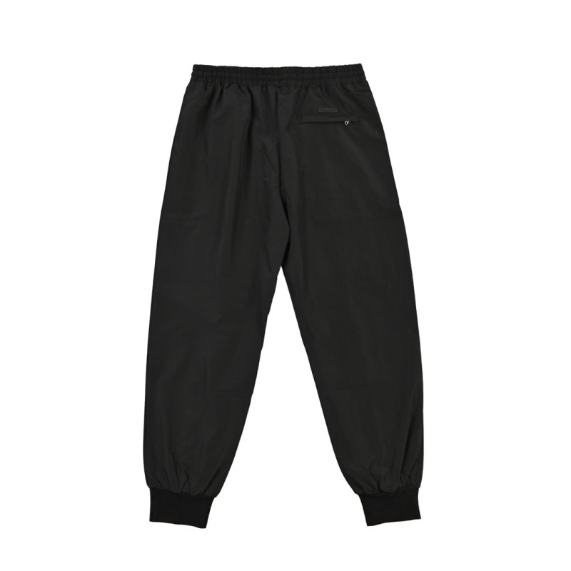 Navy Cropped Nylon Cargo Pants with Embroidered Logo view