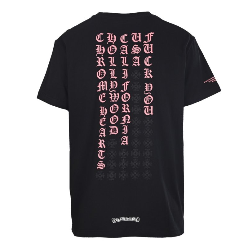 Black Pocket T-Shirt with Vertical Text Graphic view