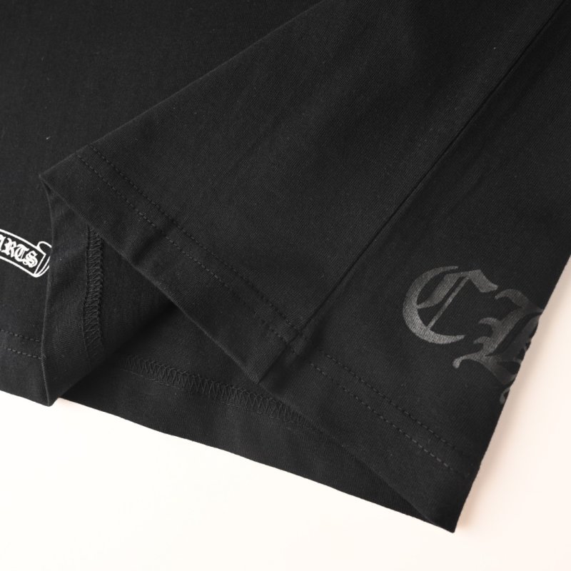 Black Pocket T-Shirt with Vertical Text Graphic view