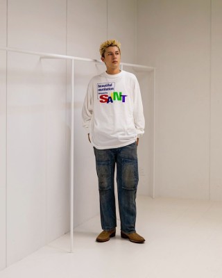 Saint Michael Beautiful Mutilation Cream Long Sleeve Tee view 2