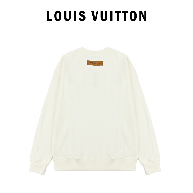 Louis Vuitton Cream Logo Embroidered Hoodie view