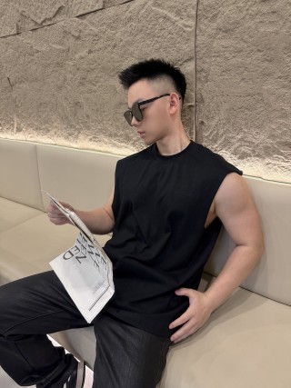 Balenciaga Black Sleeveless T-Shirt view 4