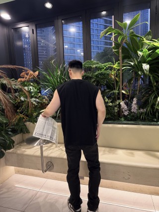 Balenciaga Black Sleeveless T-Shirt view 6