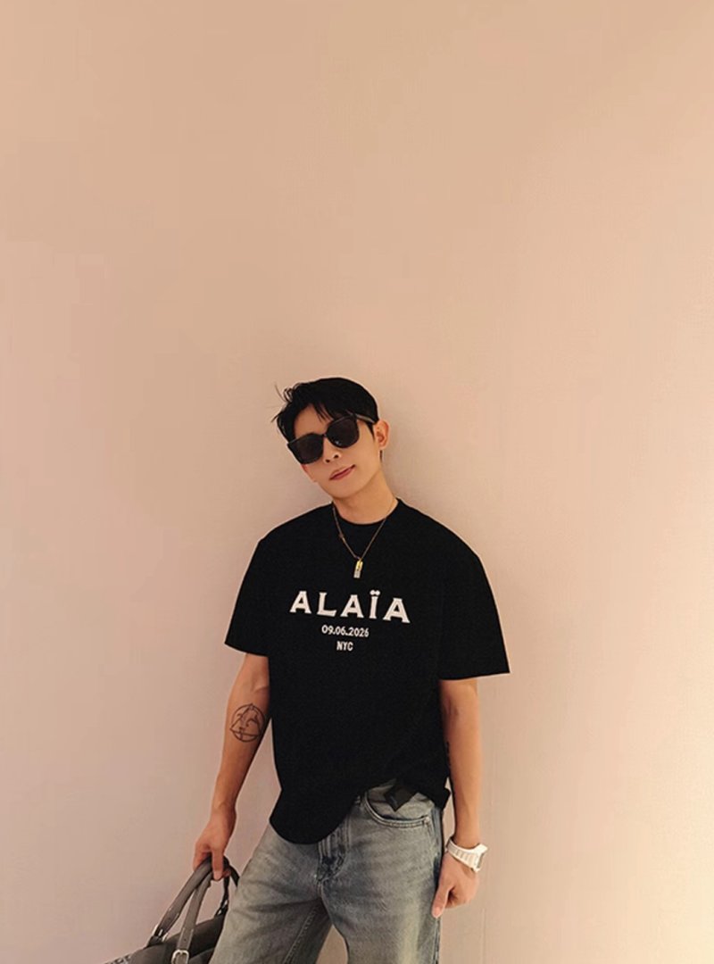 AAIA Black Oversized Logo T-Shirt view