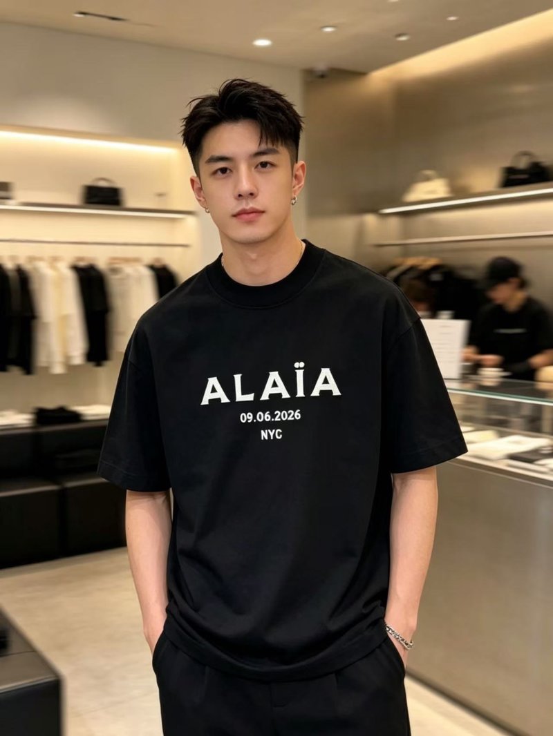 AAIA Black Oversized Logo T-Shirt view