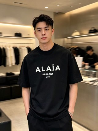AAIA Black Oversized Logo T-Shirt view 6