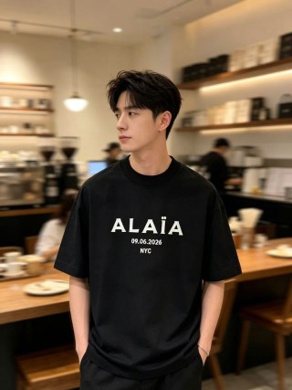 AAIA Black Oversized Logo T-Shirt view 7