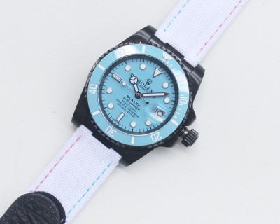 Rolex Submariner Blaken Tiffany Blue 40mm Automatic Watch view 3