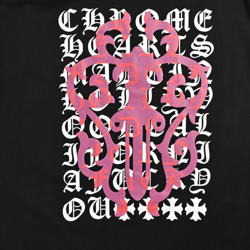 Black Graphic Print Short Sleeve T-Shirt Pink & White Logo view