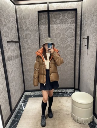 Oversized Puffer Down Jacket Camel view 5