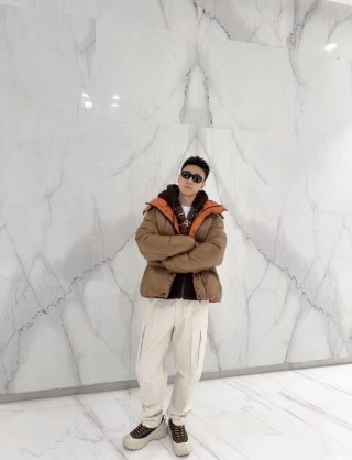 Oversized Puffer Down Jacket Camel view 8