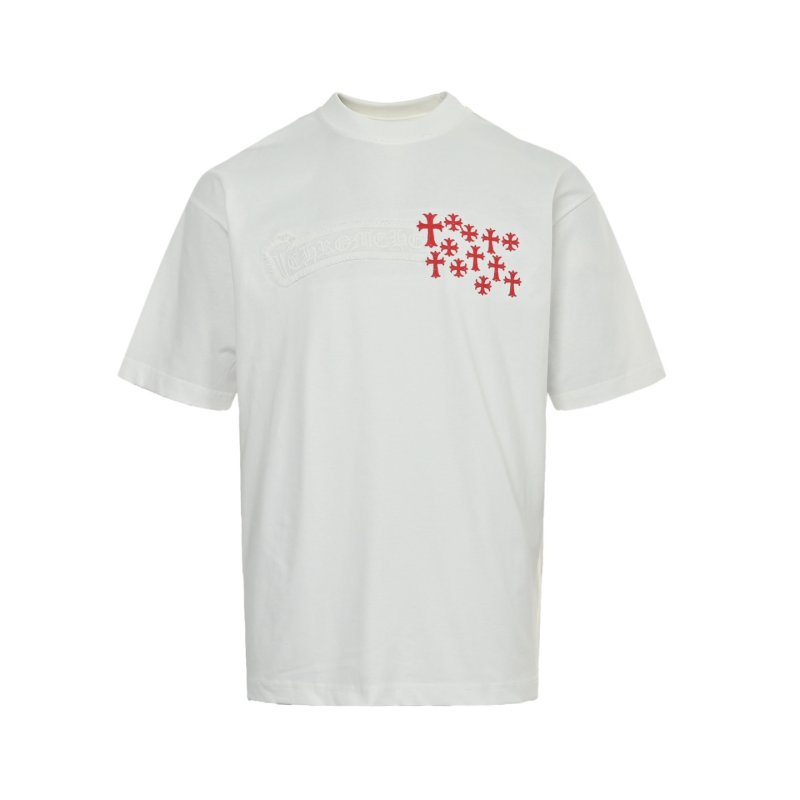 Chrome Hearts White Cross Print T-Shirt Red view