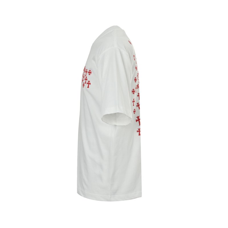 Chrome Hearts White Cross Print T-Shirt Red view