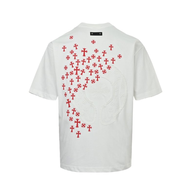 Chrome Hearts White Cross Print T-Shirt Red view