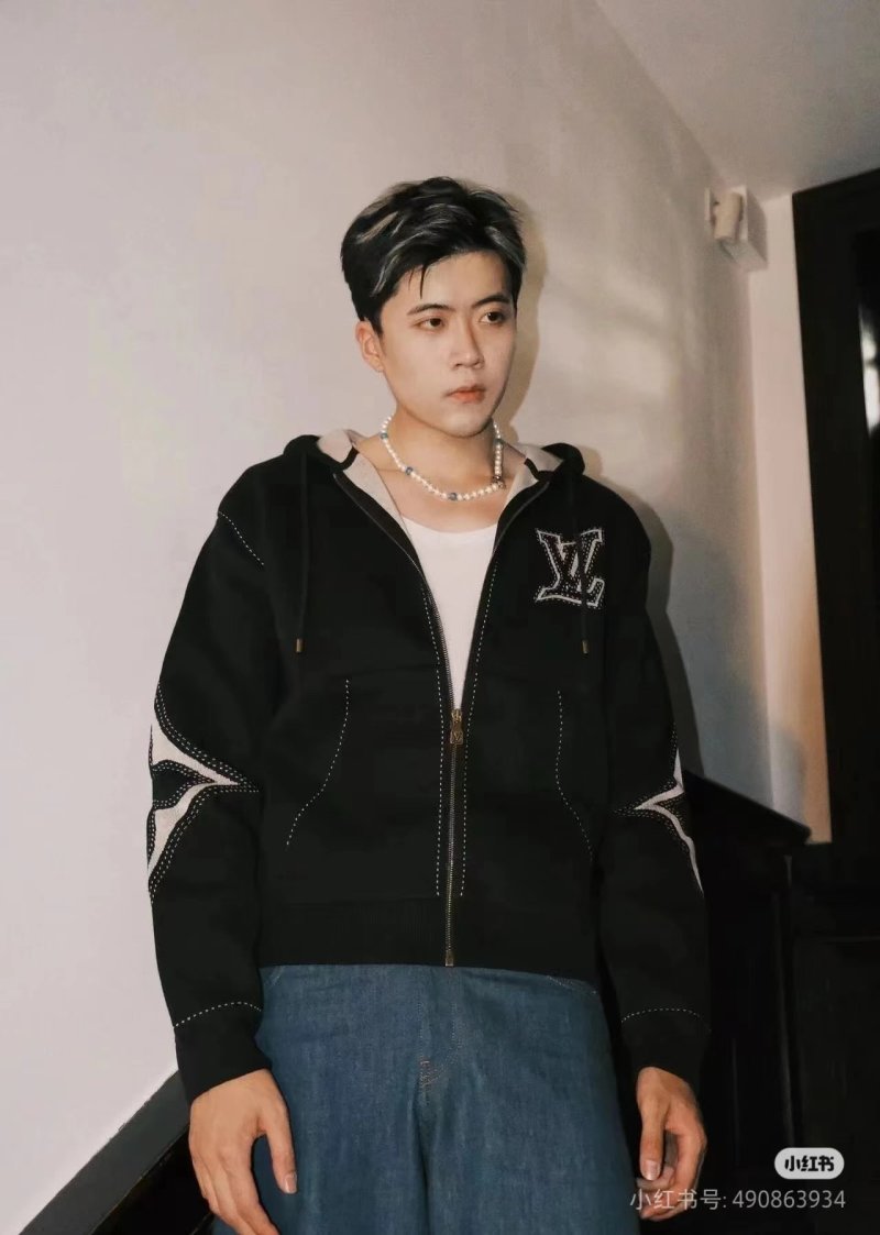 Black Zip Hoodie Jacket with Embroidered Logo view