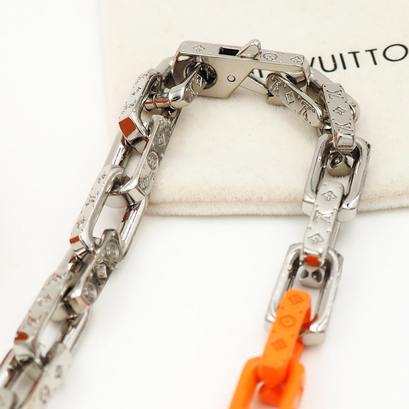 Louis Vuitton Bamboo Chain Bracelet - Orange & Silver view