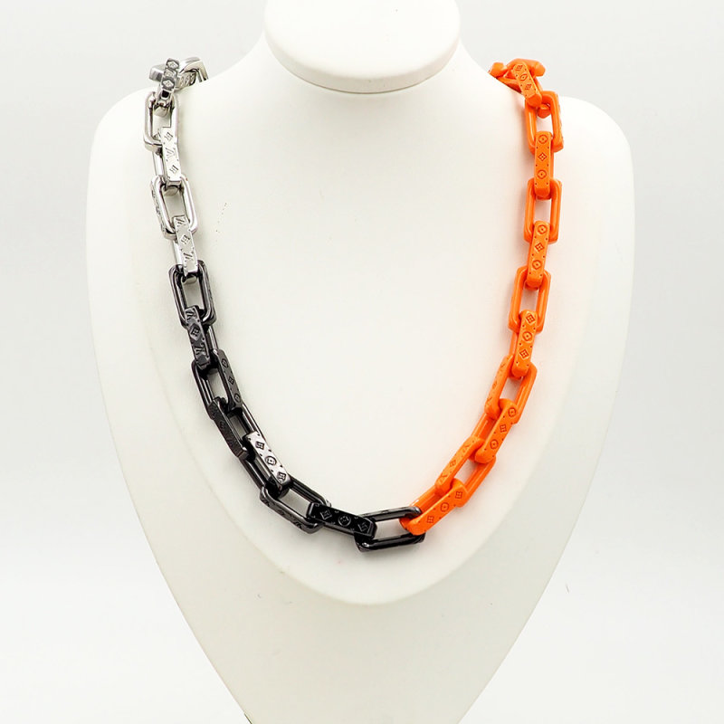 Louis Vuitton Bamboo Chain Bracelet - Orange & Silver view