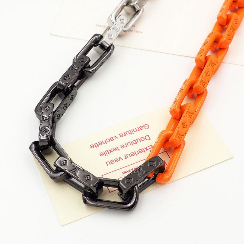 Louis Vuitton Bamboo Chain Bracelet - Orange & Silver view