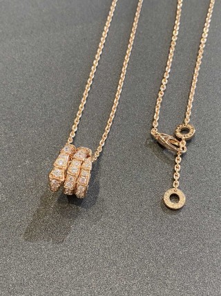 Bvlgari Serpenti Viper Gold Diamond Pendant Necklace view 7