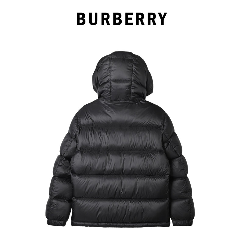 Black & Purple Gradient Puffer Down Jacket view