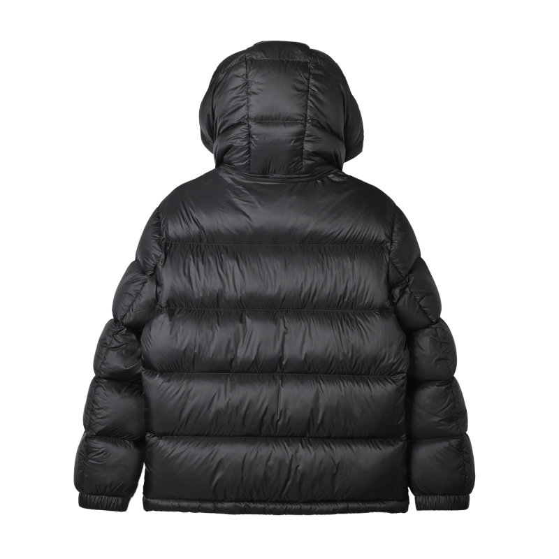 Black & Purple Gradient Puffer Down Jacket view
