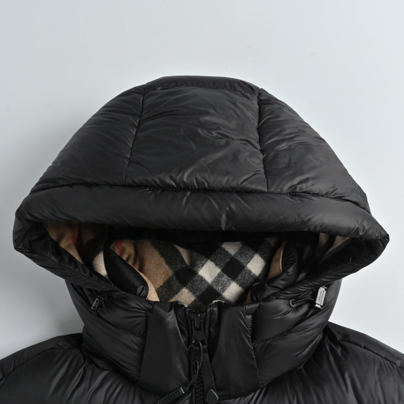 Black & Purple Gradient Puffer Down Jacket view