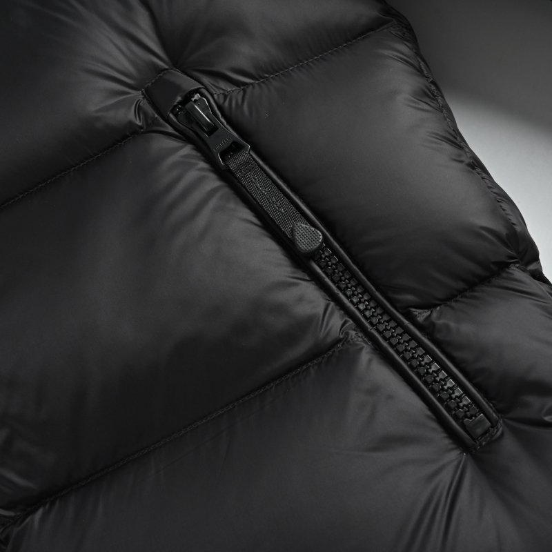 Black & Purple Gradient Puffer Down Jacket view