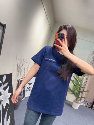 Navy Blue Short Sleeve T-Shirt with Chest Pocket Detail view 3