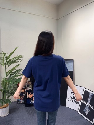 Navy Blue Short Sleeve T-Shirt with Chest Pocket Detail view 9