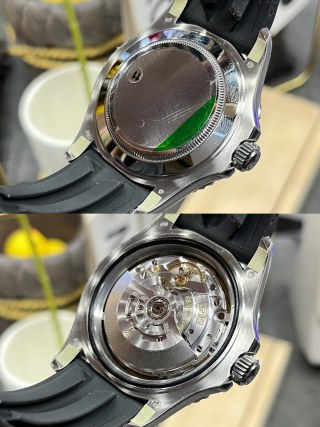 Rolex Yacht-Master 42mm Black Dial Rubber Strap Watch view 7
