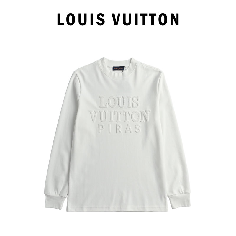 Louis Vuitton Embroidered Logo Long Sleeve Tee - White