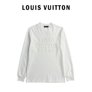 Louis Vuitton Embroidered Logo Long Sleeve Tee - White