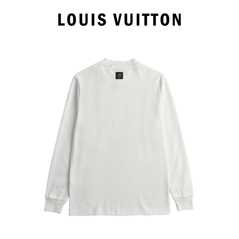 Louis Vuitton Embroidered Logo Long Sleeve Tee - White view