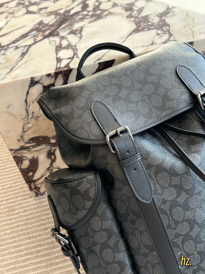 Coach Black Signature Dual Zip Backpack 40cm view