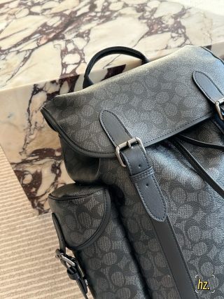 Coach Black Signature Dual Zip Backpack 40cm view 2